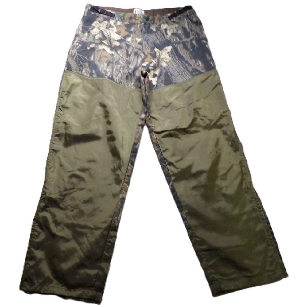 VTG 90s Northwest Territory Men L Camo Briar Brush Hunting Pant Boot Zip Outdoor